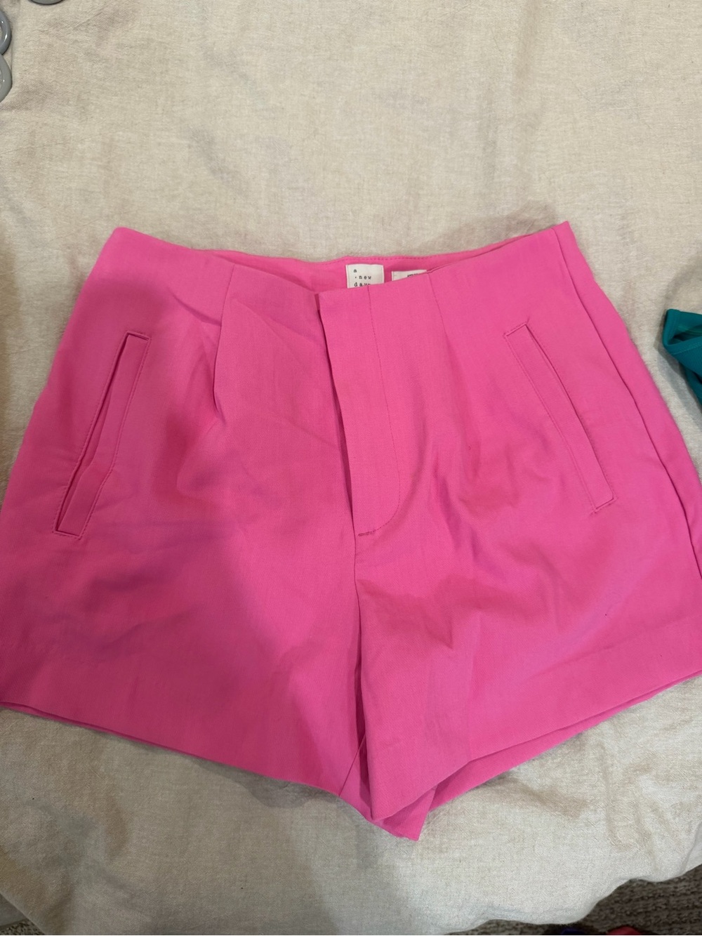 a new day Bright Pink High-Waist Tailored Women's Shorts